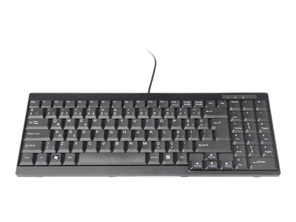 DIGITUS DS-72000TR - Tastatur - QWERTY - tyrkisk - sort Sort