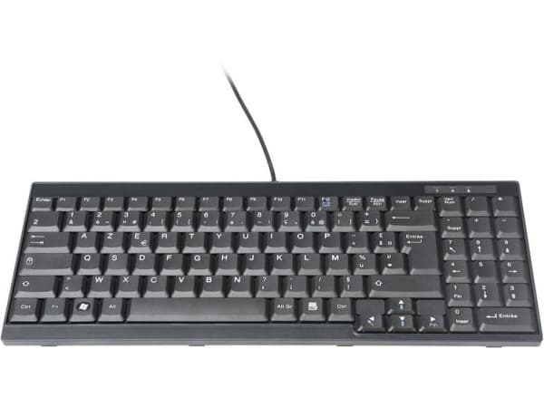Digitus DS-72000FR, Täysikokoinen (100 %), Langallinen, AZERTY, Musta