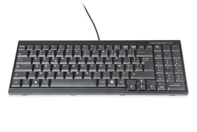 Digitus DS-72000FR, Täysikokoinen (100 %), Langallinen, AZERTY, Musta