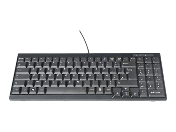 Digitus DS-72000FR, Täysikokoinen (100 %), Langallinen, AZERTY, Musta musta