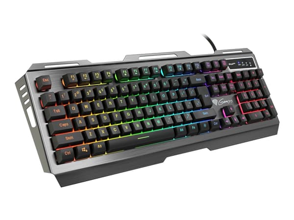 Genesis Rhod 420 RGB - Tastatur - bakgrunnsbelyst - USB - USA - svart Sort