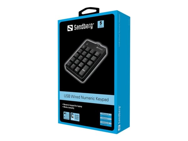 Sandberg USB Wired Numeric Keypad - Tangentsats - USB