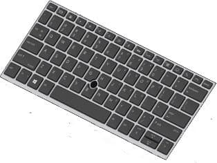 HP L15500-031, Näppäimistö, Englanti (UK), Taustavalaistu näppäimistö, HP, EliteBook 830 G5