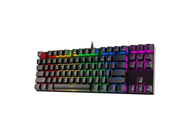Havit KB435L, Täysikokoinen (100 %), USB, Mekaaninen, QWERTY, Musta
