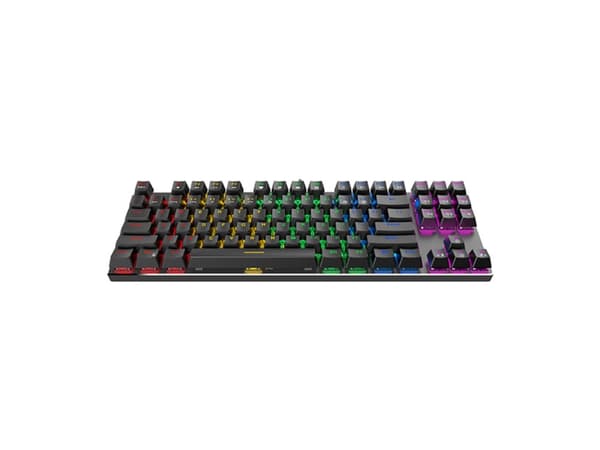 Havit KB435L, Täysikokoinen (100 %), USB, Mekaaninen, QWERTY, Musta