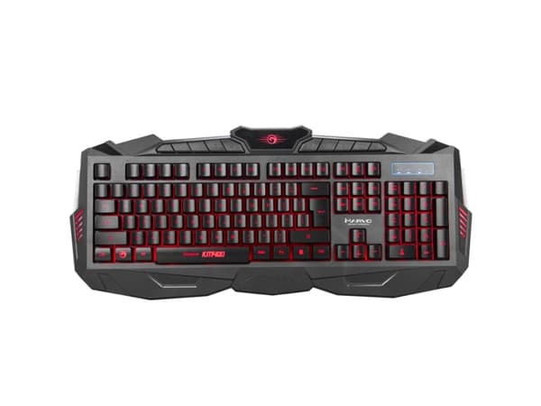 Marvo KM400+G1, Full-size (100%), USB, Kalvokytkin, Musta, Sisältää hiiren