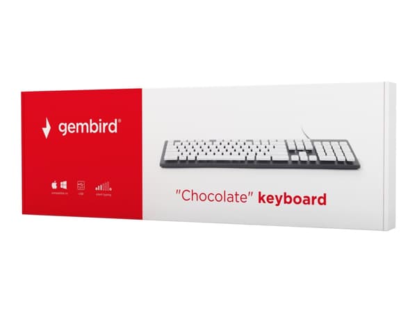 Gembird KB-CH-01 Chocolate - Tangentbord - USB - amerikansk - svart