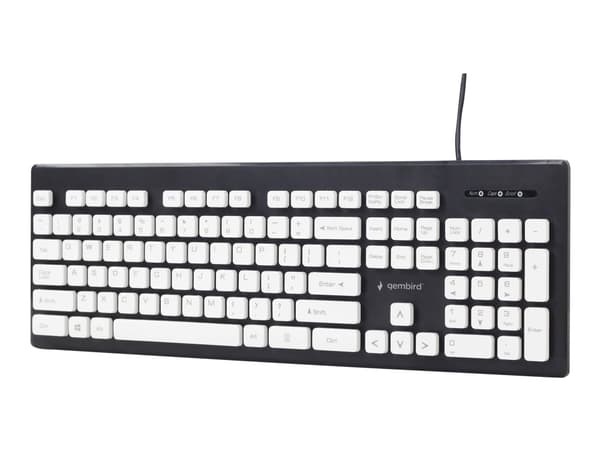 Gembird KB-CH-01 Chocolate - Tangentbord - USB - amerikansk - svart Svart, Vit