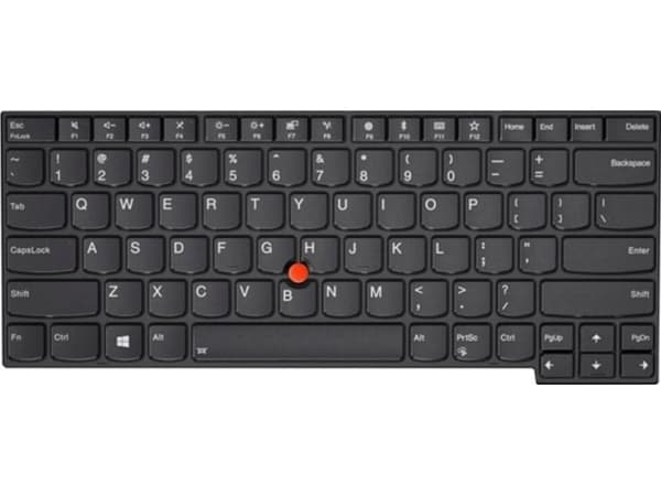 Chicony - Ersättningstangentbord för bärbar dator - med Trackpoint - bakgrundsbelyst - QWERTY - italiensk - FRU - för ThinkPad E480; E490; L380; L380