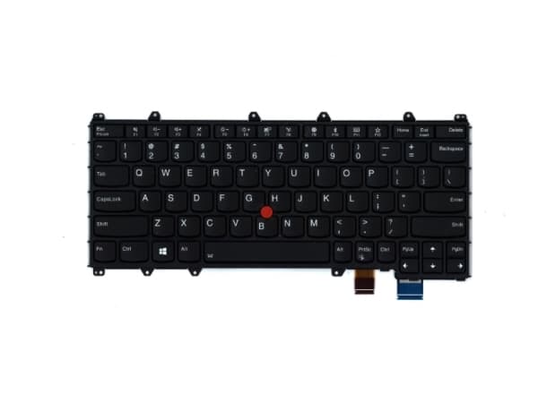 Chicony - Ersättningstangentbord för bärbar dator - med Trackpoint - bakgrundsbelyst - QWERTY - brittisk - FRU - för ThinkPad X380 Yoga 20LH, 20LJ