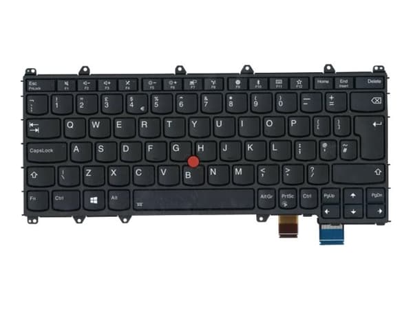 Chicony - Ersättningstangentbord för bärbar dator - med Trackpoint - bakgrundsbelyst - QWERTY - brittisk - FRU - för ThinkPad X380 Yoga 20LH, 20LJ