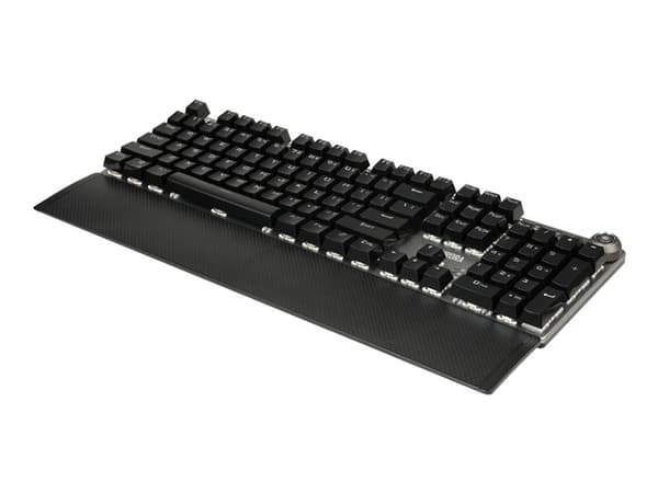 iBOX AURORA K-4 - Tangentbord - bakgrundsbelyst - USB - QWERTY - tangentbrytare: KRGD Brown - svart, silver Svart, Silver