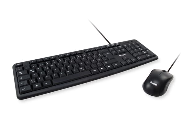 Equip 245203, Fullstor (100 %), Kabel, USB, QWERTY, Svart, Mus inkluderad Svart