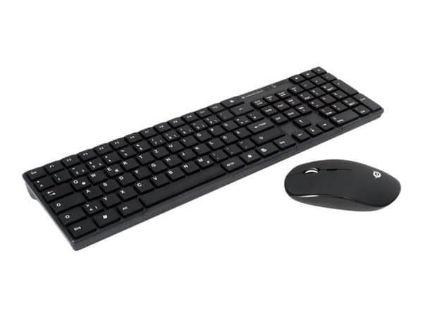 Conceptronic ORAZIO - Tastatur- og mussett - trådløs - 2.4 GHz - Portugisisk - svart