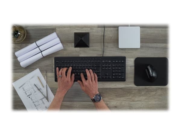 CHERRY STREAM näppäimistö USB AZERTY Belgia Musta