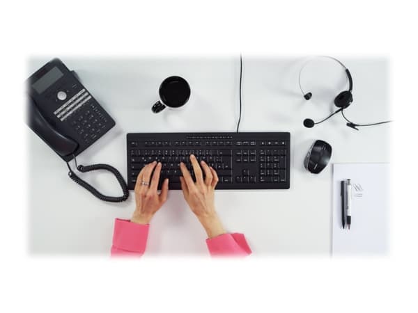 CHERRY STREAM näppäimistö USB AZERTY Belgia Musta