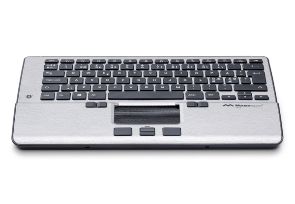 Mousetrapper Alpha tastatur Mus inkludert USB + Bluetooth QWERTY Nordisk Sølv