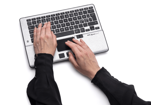 Mousetrapper Alpha tastatur Mus inkludert USB + Bluetooth QWERTY Nordisk Sølv