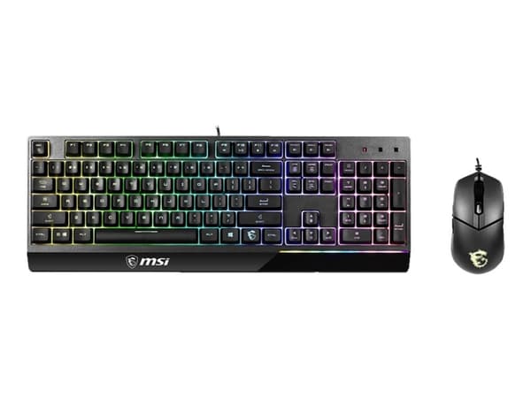 MSI Vigor GK30 combo - Sats med tangentbord och mus - bakgrundsbelyst - USB - amerikansk