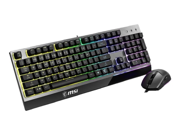 MSI Vigor GK30 combo - Sats med tangentbord och mus - bakgrundsbelyst - USB - amerikansk