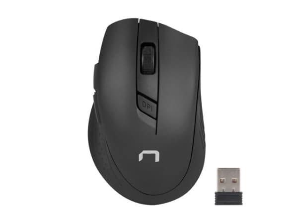 NATEC Stingray, Trådlös, RF Trådlös, Membrantangentbrytare, QWERTY, Svart, Mus inkluderad
