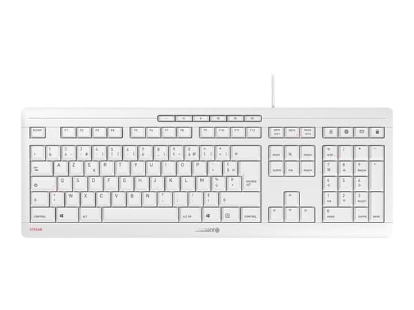 CHERRY STREAM tangentbord USB AZERTY Fransk Vit