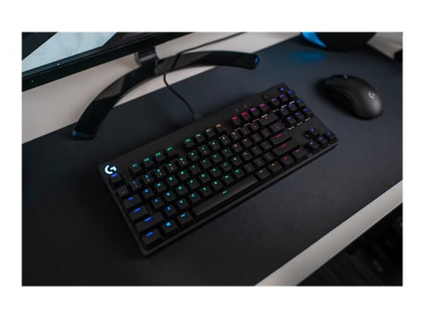 Logitech G Pro mekaaninen pelinäppäimistö - näppäimistö - USB - US International - tastkontakt: GX Blue Clicky - lajittelu