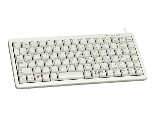 CHERRY Compact-näppäimistö G84-4100 - Näppäimistö - USB - QWERTY - USA - vaaleanharmaa