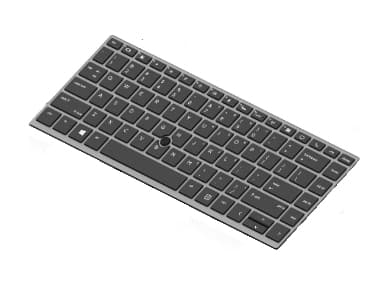 HP - Ersättningstangentbord för bärbar dator - bakgrundsbelyst - tysk - för ZBook 14u G5 Mobile Workstation, 14u G6 Mobile Workstation