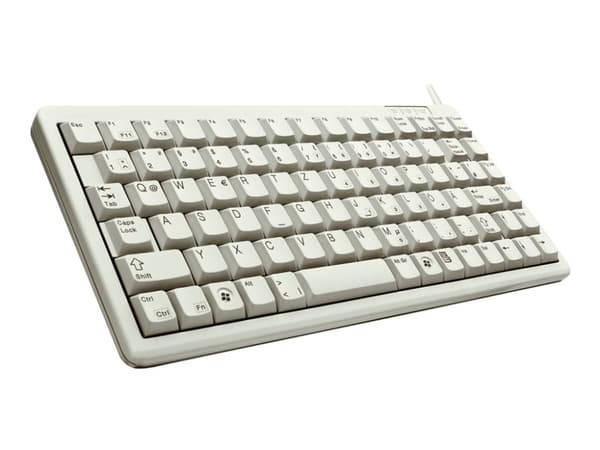 CHERRY Compact-Keyboard G84-4100 - Tangentbord - PS/2, USB - brittisk - ljusgrå