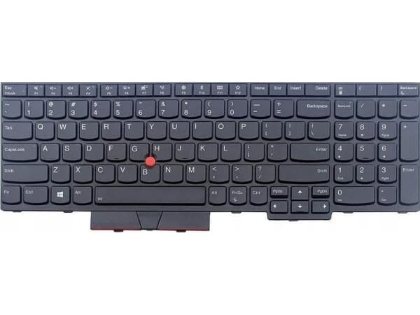 Chicony - Ersättningstangentbord för bärbar dator - med Trackpoint - bakgrundsbelyst - QWERTY - Nordisk - FRU - för ThinkPad P52s 20LB, 20LC; T580 20