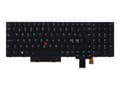 Miniatyrbild 1 av 3: Chicony - Ersättningstangentbord för bärbar dator - med Trackpoint - bakgrundsbelyst - QWERTY - Nordisk - FRU - för ThinkPad P52s 20LB, 20LC; T580 20