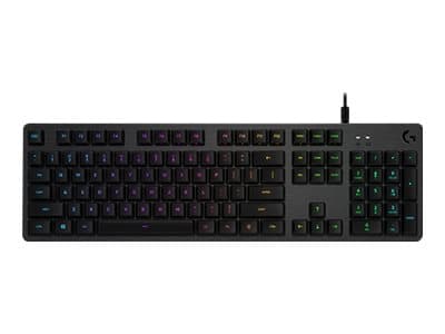 Logitech G G512 CARBON LIGHTSYNC RGB Mechanical Gaming Keyboard with GX Brown switches, Täysikokoinen (100 %), USB, Mekaaninen, RGB LED, Hiili