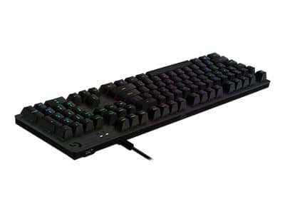 Logitech G G512 CARBON LIGHTSYNC RGB Mechanical Gaming Keyboard with GX Brown switches, Täysikokoinen (100 %), USB, Mekaaninen, RGB LED, Hiili