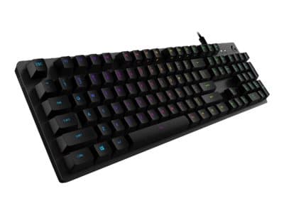 Logitech Gaming G512 - Tastatur - bakgrunnsbelyst - USB - US International - tastsvitsj: GX Brown Tactile - karbon Karbon