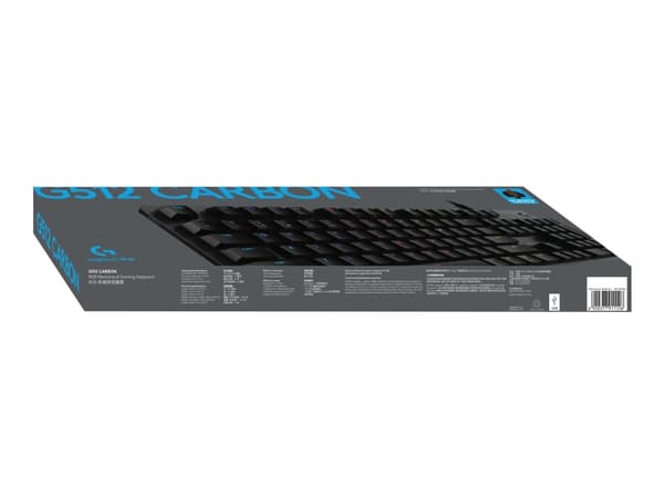 Logitech Gaming G512 - Tastatur - bakgrunnsbelyst - USB - Nordisk - tastsvitsj: GX Brown Tactile - karbon