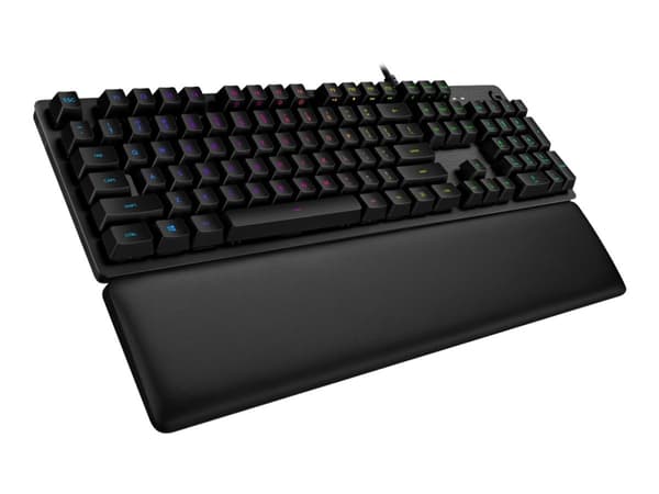 Logitech Gaming G513 - Tangentbord - bakgrundsbelyst - USB - Nordisk - tangentbrytare: GX Brown Tactile - kol Kol