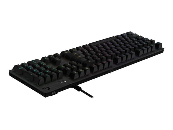 Logitech Gaming G513 - Tastatur - bakgrunnsbelyst - USB - US International - tastsvitsj: GX Brown Tactile - karbon