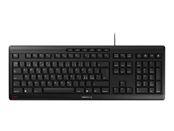 CHERRY STREAM KEYBOARD - Tastatur - USB - Pan Nordic - tastsvitsj: CHERRY SX - svart