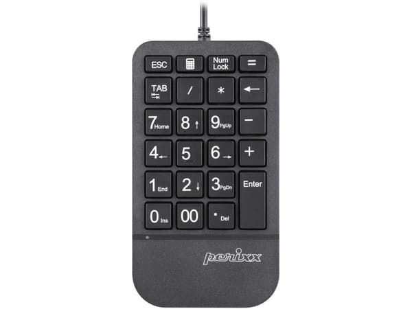 Perixx PERIPAD-205, USB, Musta, 1,8 m, Windows 10,Windows 7,Windows 8, 86,4 mm, 156,3 mm