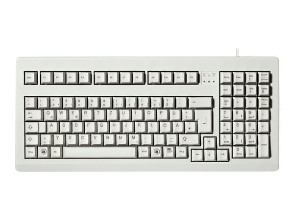 CHERRY G80-1800 - Tangentbord - PS/2, USB - QWERTY - amerikansk - ljusgrå
