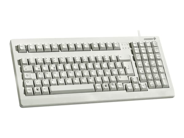 CHERRY G80-1800 - Tangentbord - PS/2, USB - QWERTY - amerikansk - ljusgrå