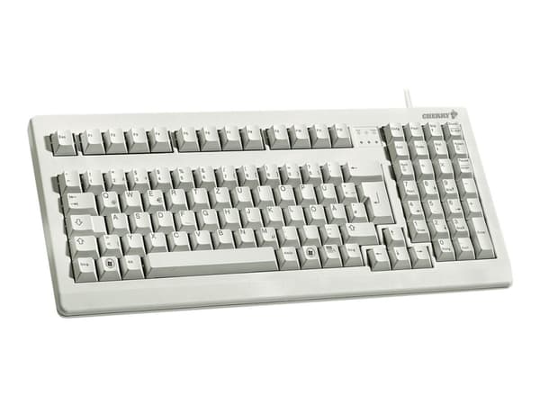 CHERRY G80-1800 - Tangentbord - PS/2, USB - QWERTY - amerikansk - ljusgrå Grå