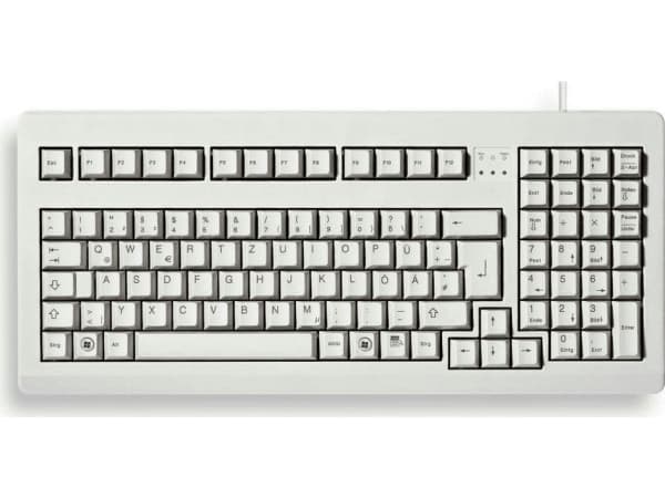CHERRY 19" compact PC keyboard G80-1800 FR tangentbord USB + PS/2 QWERTY Grå
