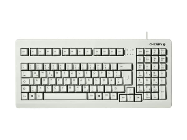 CHERRY 19" compact PC keyboard G80-1800 FR tastatur USB + PS/2 QWERTY Grå Grå