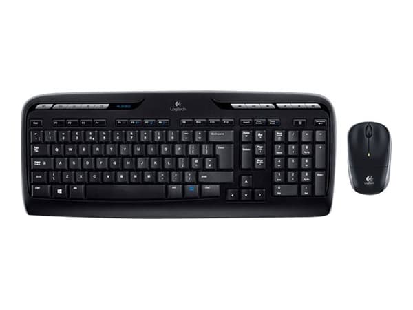 Logitech Wireless Combo MK330 - Tastatur- og mussett - trådløs - 2.4 GHz - QWERTY - Nordisk - svart