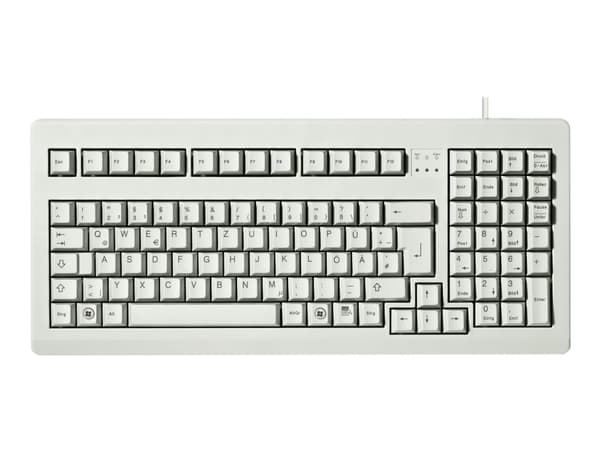 CHERRY G80-1800 - Tastatur - PS/2, USB - Spansk - lysegrå