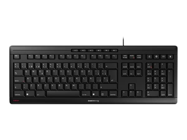 CHERRY STREAM KEYBOARD - Tangentbord - USB - spansk - tangentbrytare: CHERRY SX - svart