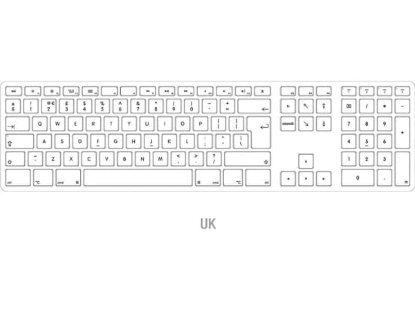 Matias FK418BTS-UK Keyboard Wireless Silver UK (FK418BTS-UK)