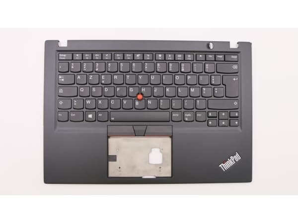 Lite-On - Ersättningstangentbord för bärbar dator - med Trackpoint, UltraNav - bakgrundsbelyst - AZERTY - fransk - svart - FRU - med top cover (black